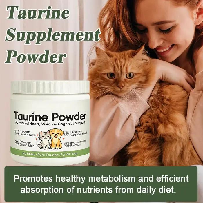 1/2/3 pièces 200g Poudre de Taurine Paw VitaTtaurine – Complément pour Chiens et Chats – Soutient la Santé Cardiaque et la Vision – Bien-être Quotidien