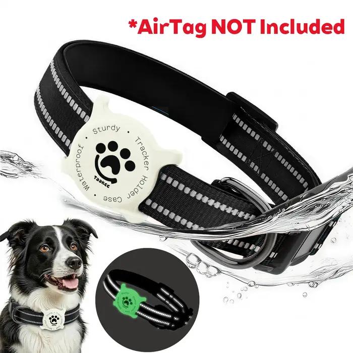 Collier réfléchissant pour chien Taakcc avec support AirTag lumineux
