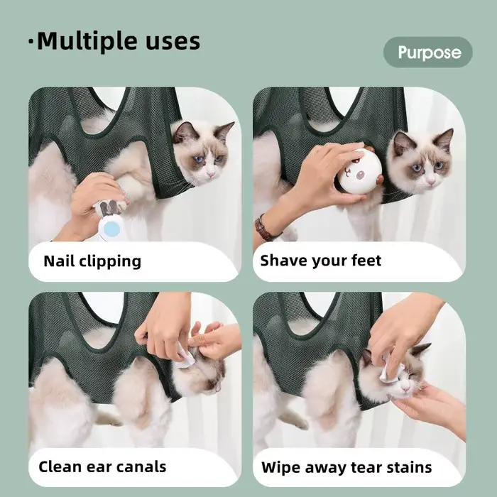 Hamac de toilettage pour animaux de compagnie, coupe d'ongles pour chien et chat, anti-rayures, sac