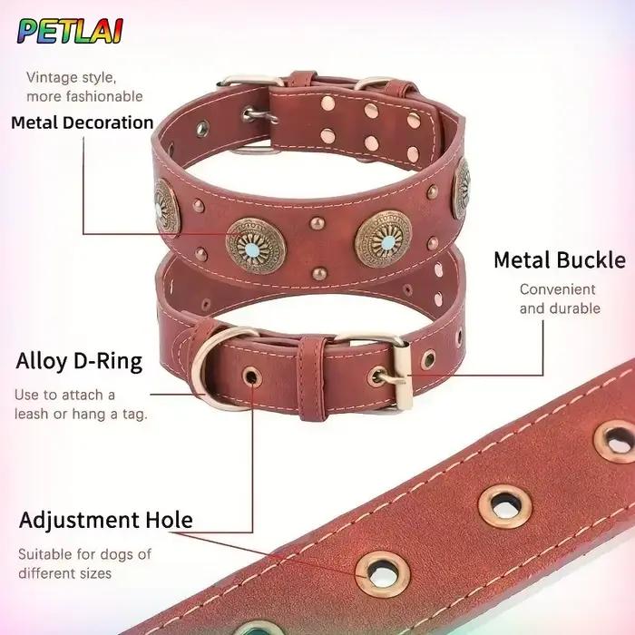 Collier pour chien design rétro