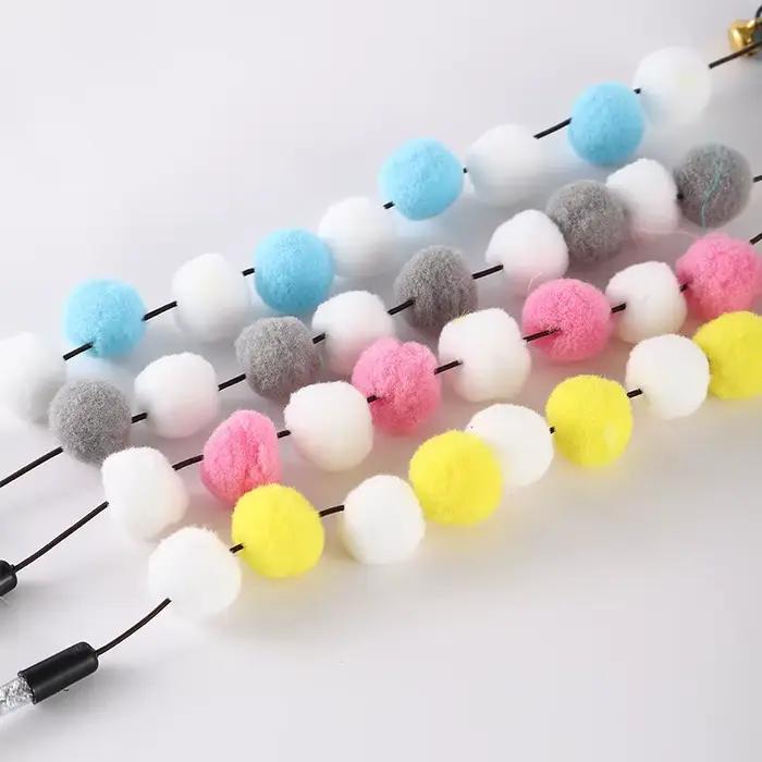 이Funny chaton chat Teaser jouet interactif tige avec cloche et plumes jouets pour créatif lapin bande de cheveux chastant des accessoires pour animaux de compagnie