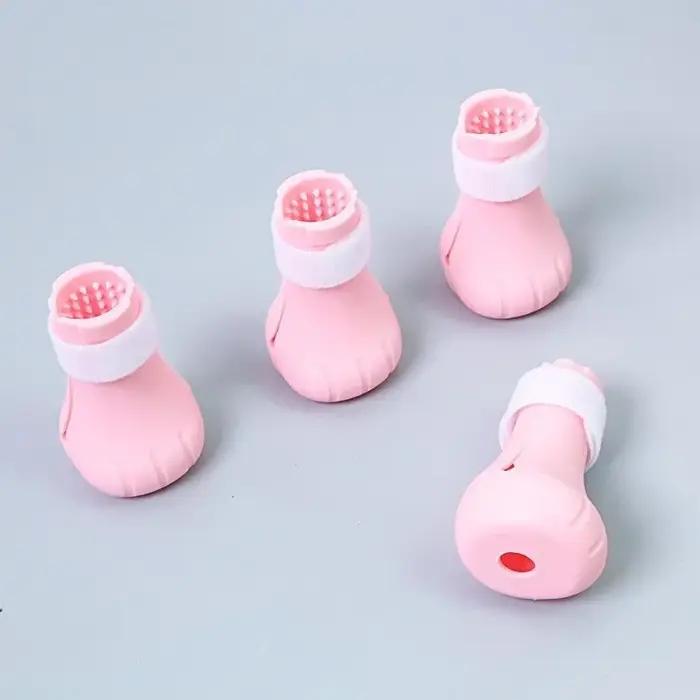 Chaussures de pied de chat anti-rayures réglables en Silicone