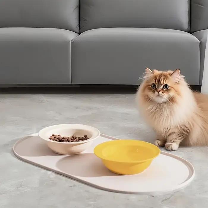 1 pièce, tapis d'alimentation pour chat avec conception imperméable antidérapante