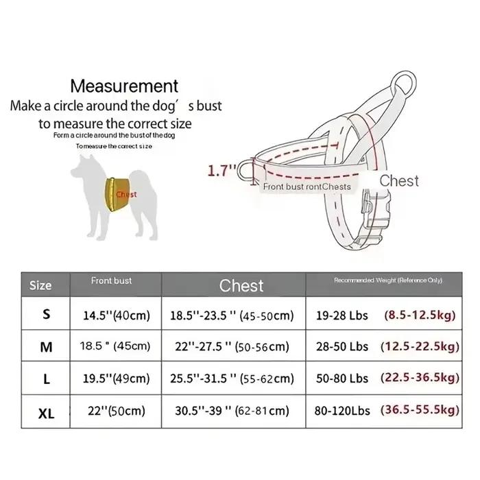 Nouveau Harnais Tactique Anti-Traction pour Chien - Nylon 1000D Réglable pour Grands Chiens