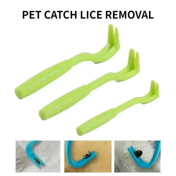 Lot de 3 Pinces à tiques et puces pour animaux de compagnie (chats et chiens)