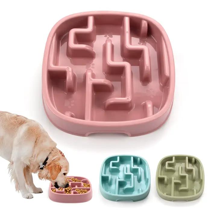 Fournitures pour animaux de compagnie chien chat Anti étouffement alimentation bols de nourriture chiot ralentissement manger mangeoire plat prévenir l'obésité nouvelle variété de produits