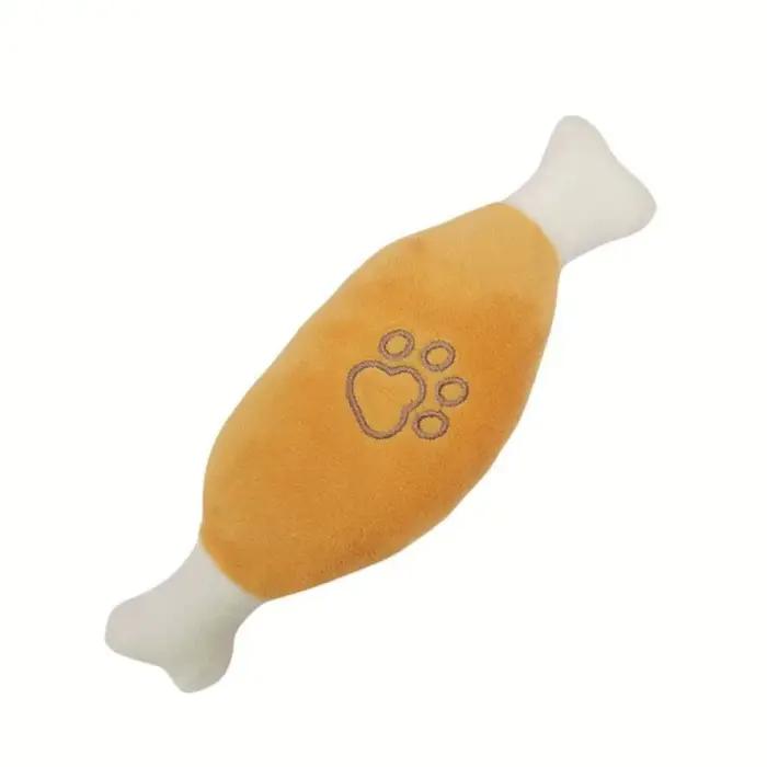 Jouets à mâcher grinçants en peluche indestructibles