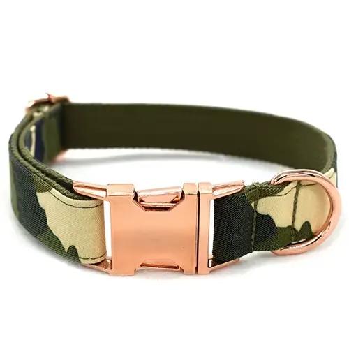 Collier de chien avec sécurité réglable, colliers en nylon, petit, moyen, grand, vert armée, CamSolo