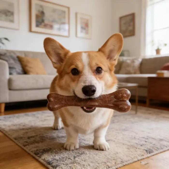 Jouet à mâcher durable aromatisé au bœuf pour chien