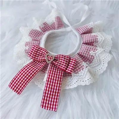 Plaid chien arc bavoirs collier dentelle écharpe lavable noeuds papillon foulard Bandanas chiot chat