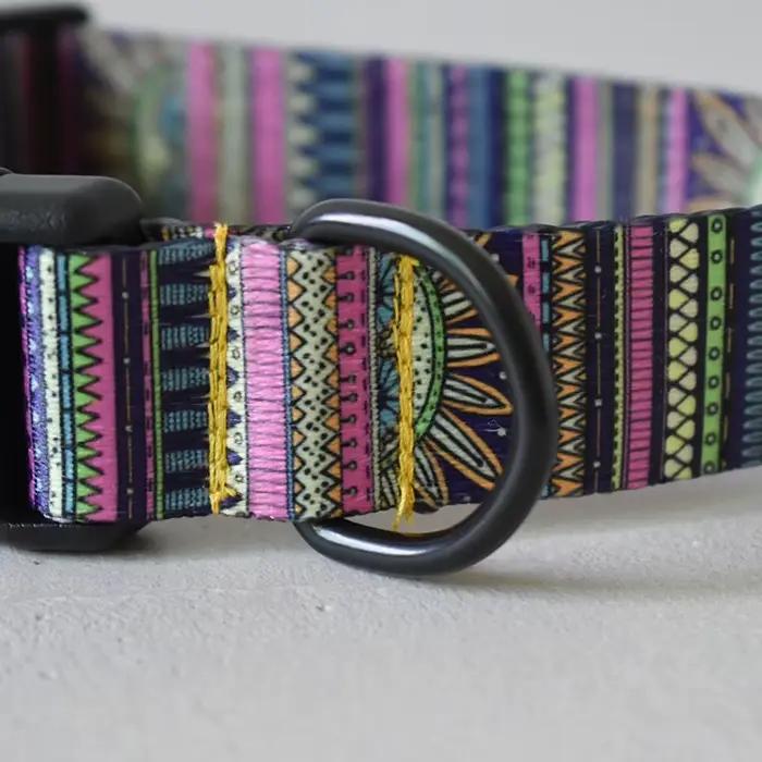 Collier réglable en Nylon imprimé pour chien, 15 types de couleurs, produits pour animaux de compagn