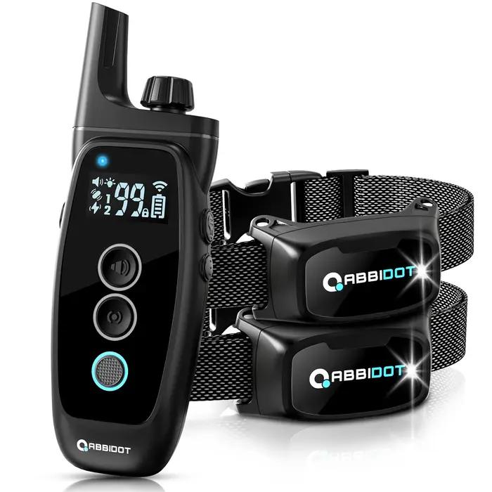 ABBIDOT T50 collier de choc électrique d'entraînement pour chiens pour animaux de compagnie 3300 pieds avec lumière
