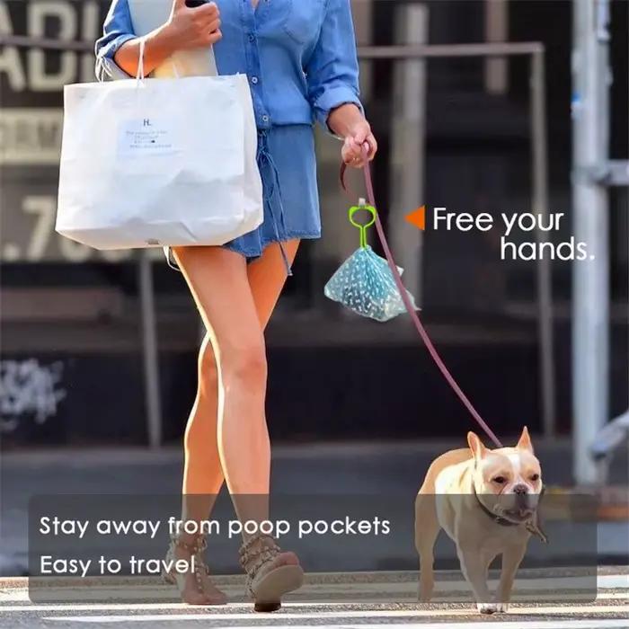 Distributeur de Sacs Mains Libres pour Chien, Fournitures de Livres pour Animaux de Compagnie, Distributeur de Laisse, Porte-sac à Merde