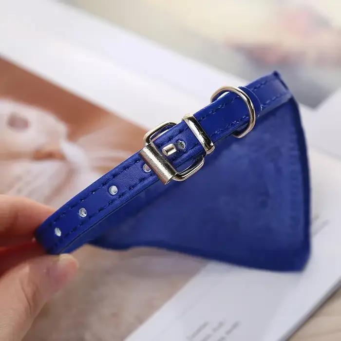 Collier pour chien et chat en PU avec écharpe pour petits et moyens chiens Chihuahua Corgi chiot colliers réglables fournitures pour animaux de compagnie accessoires para perros