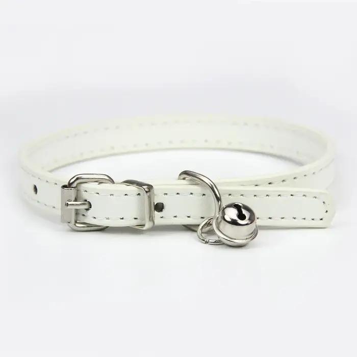 Collier mignon en cuir PU pour chiot et chat