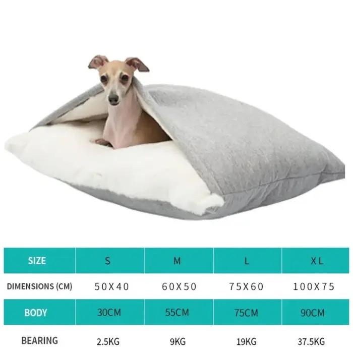 Grand sac de couchage pour animaux de compagnie, lit pour animaux de compagnie, chenil pour chiens,