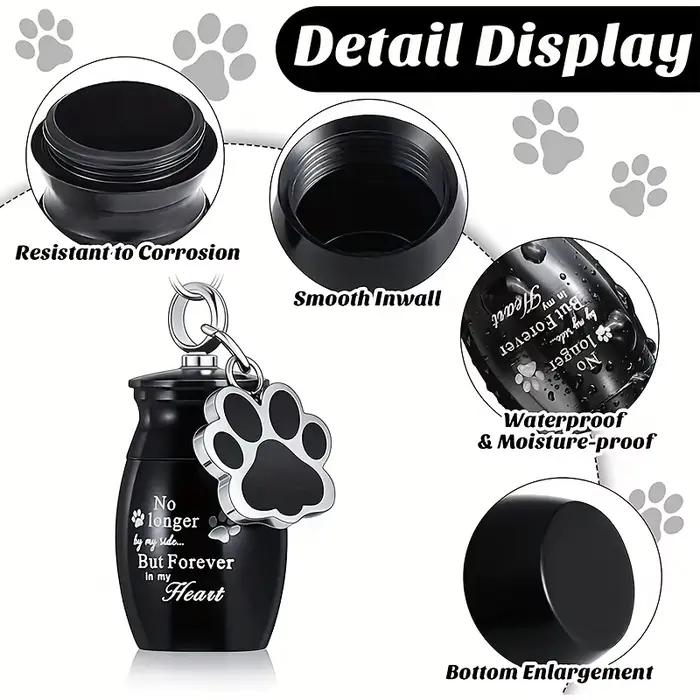 Porte-clés urnes pour animaux de compagnie, chien/chat pour cendres, bijoux de crémation, souvenir c