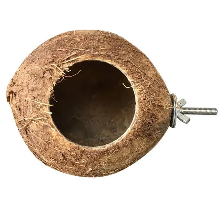 Nid en coquille de noix de coco pour animaux de compagnie