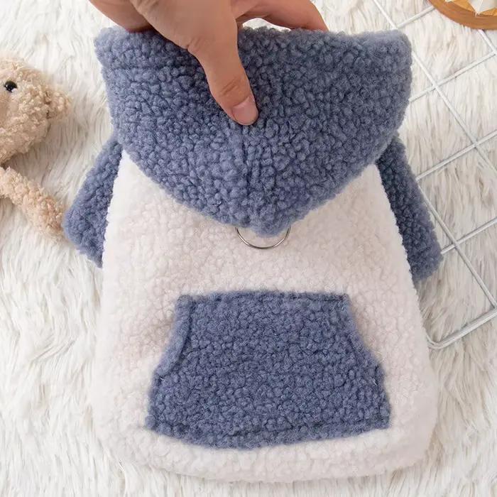 Mode chat chien à capuche avec boucle hiver pull pour animaux de compagnie pour petits chiens Chihua