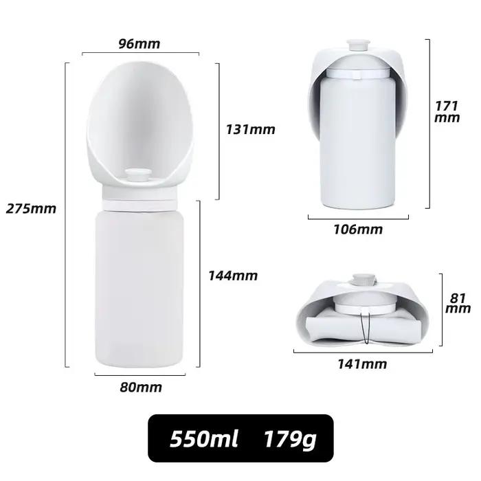 Tasse d'eau pliante de voyage pour animaux de compagnie