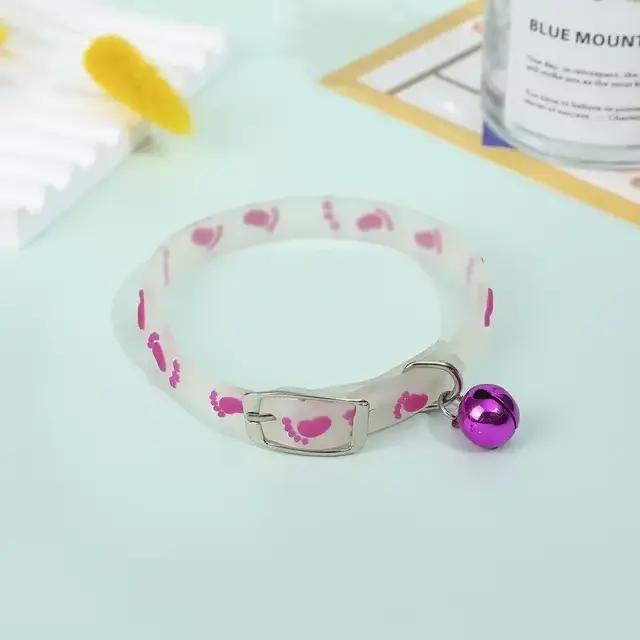 Collier pour chien qui brille dans la nuit avec cloche, collier pour chiot auto-éclairé pour chien,