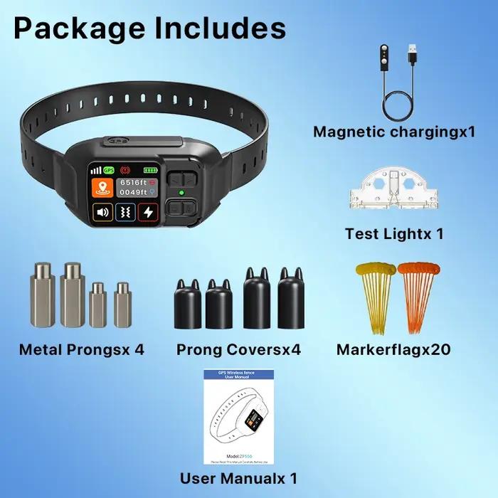 Système de clôture sans fil pour chien avec GPS