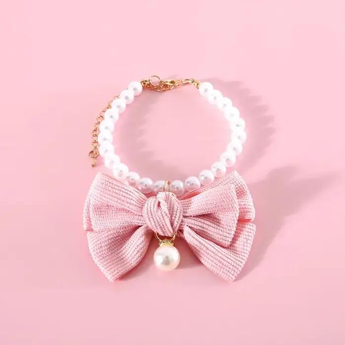 Collier de perles pour chien, bijoux pour petit chien, chiot, chat, collier de mariage, Chihuahua Yo