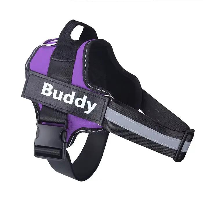Gilet harnais pour chien respirant et réfléchissant personnalisé, harnais réglable pour animaux de c