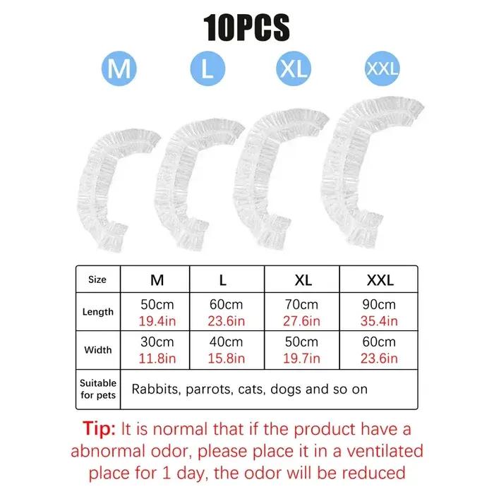 10 pièces/ensemble plateau pour animaux de compagnie jetable PE Films lapin litière tapis Cage plate