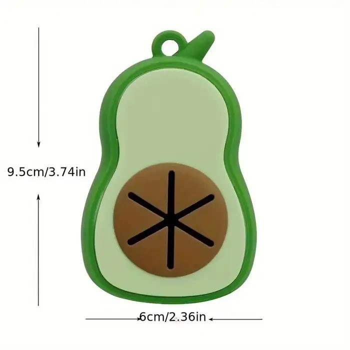 (1 avocat + 1 rouleau de sac poubelle) distributeur de sacs poubelles pour chien en forme d'avocat mignon Scooper