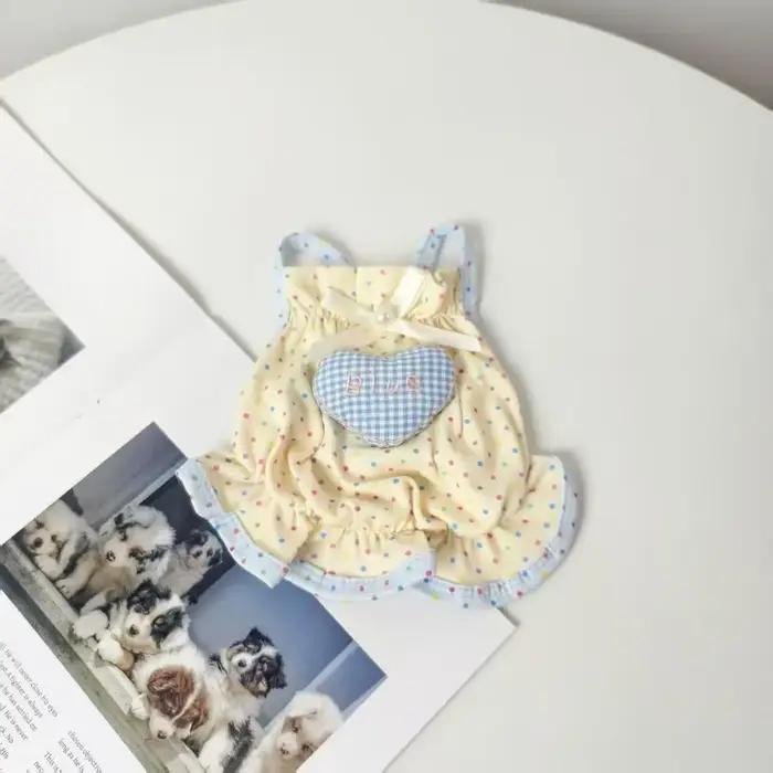 Robes et tenues pour animaux de compagnie à motif à pois