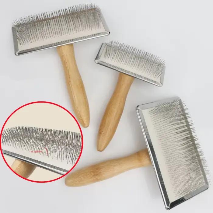 Peigne pour chien, brosse en bois massif pour chien, épilateur de poils d'animaux, brosse de Massage