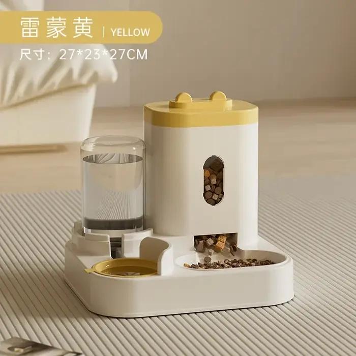 Mangeoire automatique bol de nourriture pour chien et chat avec fontaine d'eau grande capacité distributeur de stockage