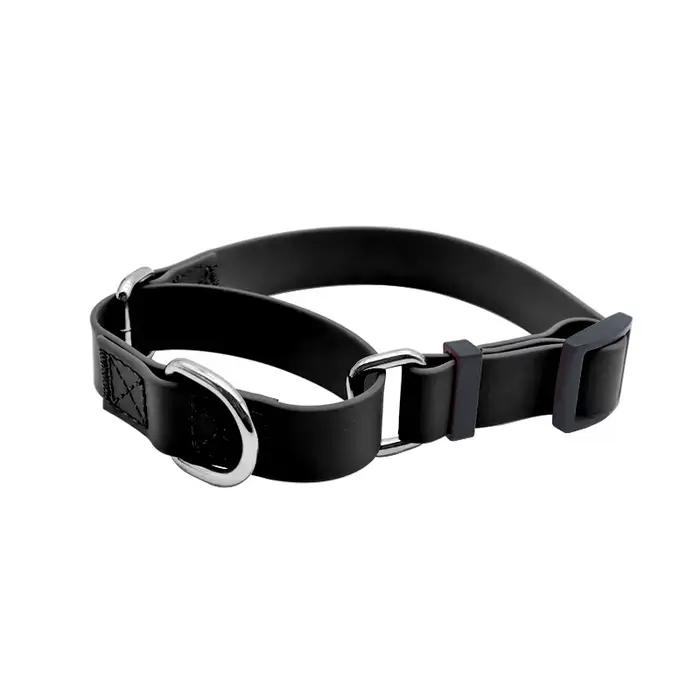 Collier de chien imperméable en PVC avec poignée, collier en nylon confortable pour animaux de compa
