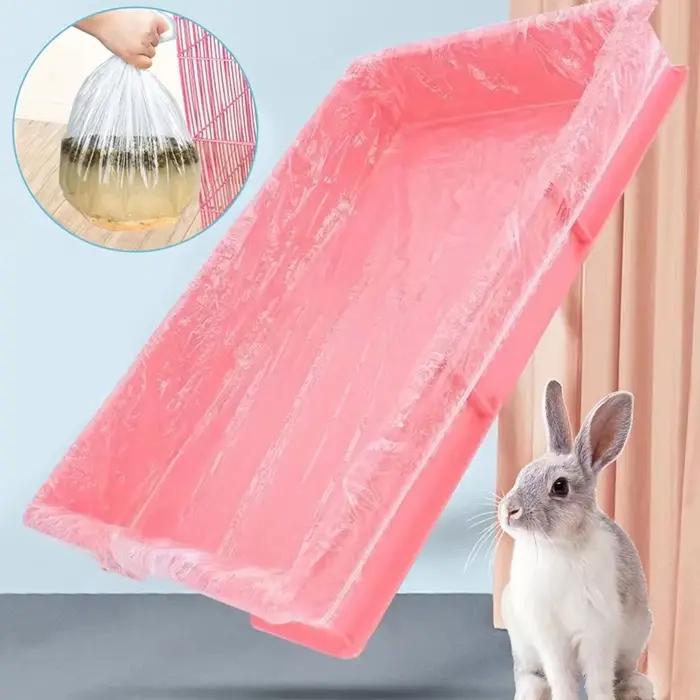 10 pièces/ensemble plateau pour animaux de compagnie jetable PE Films lapin litière tapis Cage plate