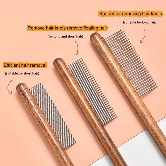 Peigne à puces pour animaux de compagnie, peigne pour chien et chat, outils d'élimination des tiques