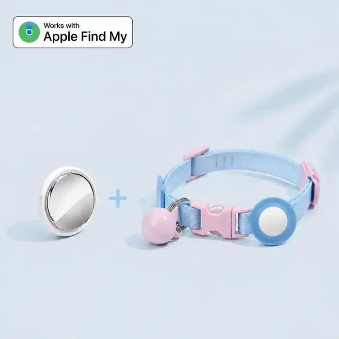Collier GPS pour chat - Portée illimitée/Dispositif de suivi/Mode anti-perte pour animaux de compagn