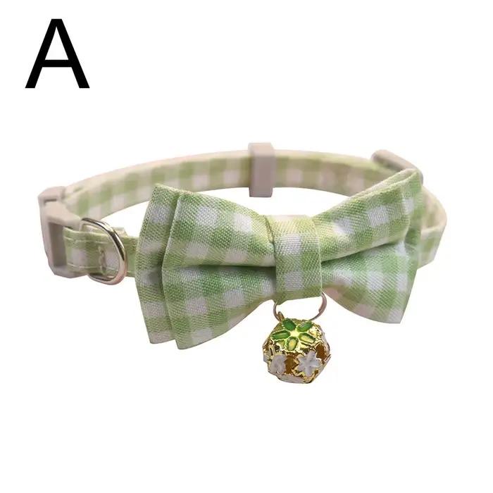 Collier de sécurité détachable pour chat avec nœud papillon mignon et clochette, collier réglable po