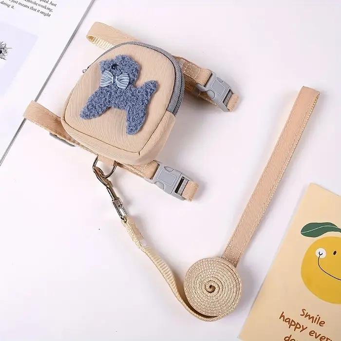 Gilet souple réglable pour animaux de compagnie avec sac à dos et laisse pour chiens de petite et moyenne taille – Parfa