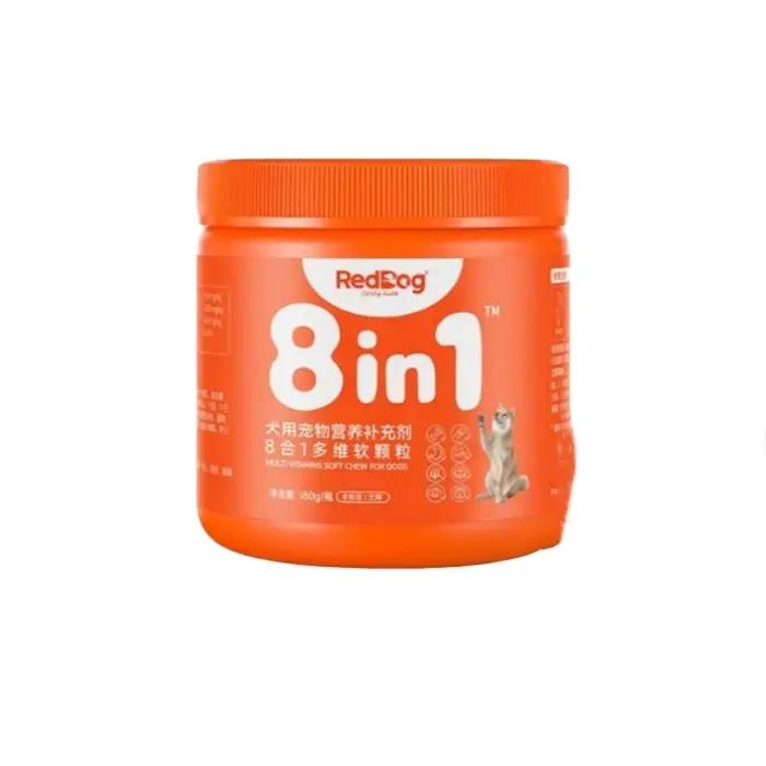 Complément nutritionnel complet 8-en-1 RedDog Pet 180g pour la santé des articulations, de la peau, du pelage et des poils des chats et des chiens