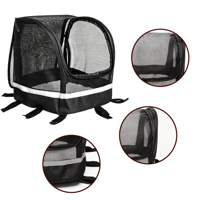 Panier de vélo pour chien avec fenêtre, support de guidon renforcé pour animaux de compagnie, accessoire de voyage quotidien en extérieur