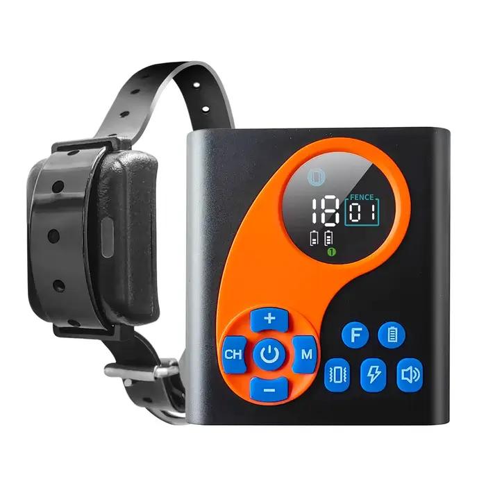 Système de clôture pour chien sans fil 2 en 1 et collier d'entraînement pour chien à distance, choc