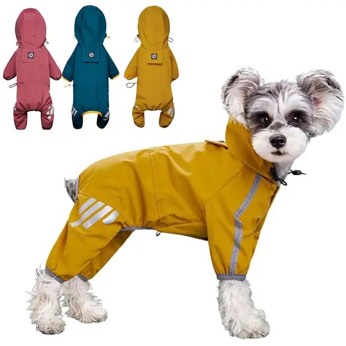 Imperméable en PU pour animaux de compagnie avec capuche
