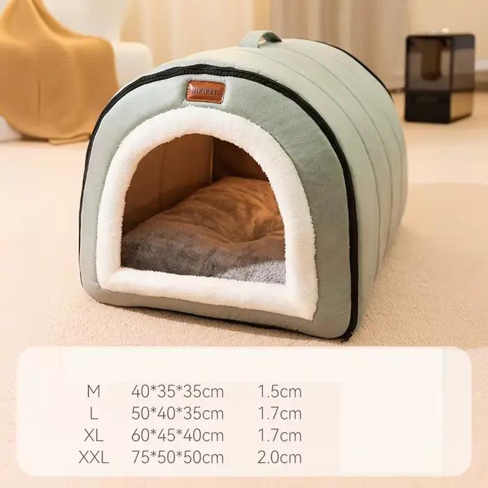 Lit d'hiver pour chien, maison pour chiots auto-chauffante, tente de couchage confortable pour chat,