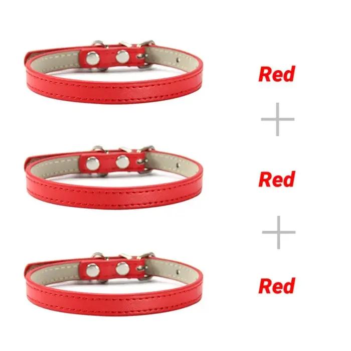 Collier en cuir PU souple pour chat