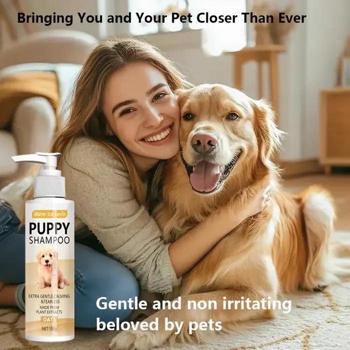 Shampoing apaisant pour chiots à l'avoine pour peaux sensibles