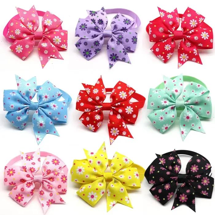 10 pièces été fournitures pour animaux de compagnie chien nœud papillon chien toilettage accessoires