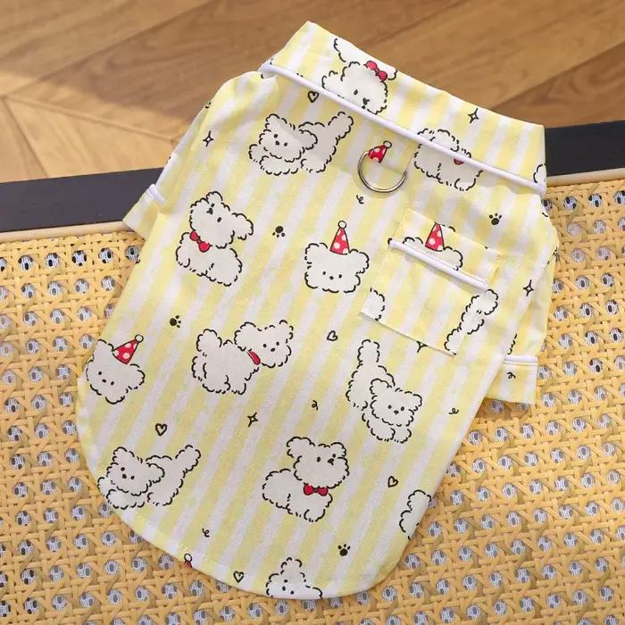 Chemise pour chien, vêtements de couple pour animaux de compagnie printemps-automne