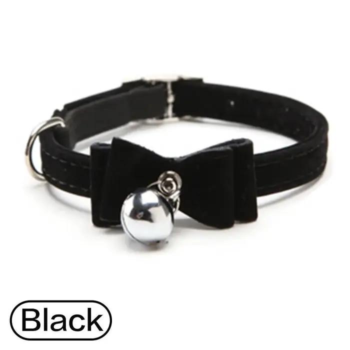 Collier pour animaux de compagnie chaton mignon velours nœud papillon sécurité élastique réglable noeud