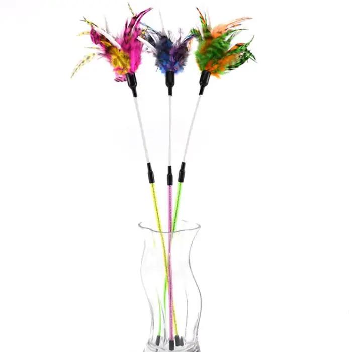 Chat papier laine spirale plume tige taquiner chat bâton populaire chatte papier vis chat bâton chat